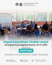 Rapat Koordinasi Gerakan Orang Tua Asuh Cegah Stunting (GENTING)